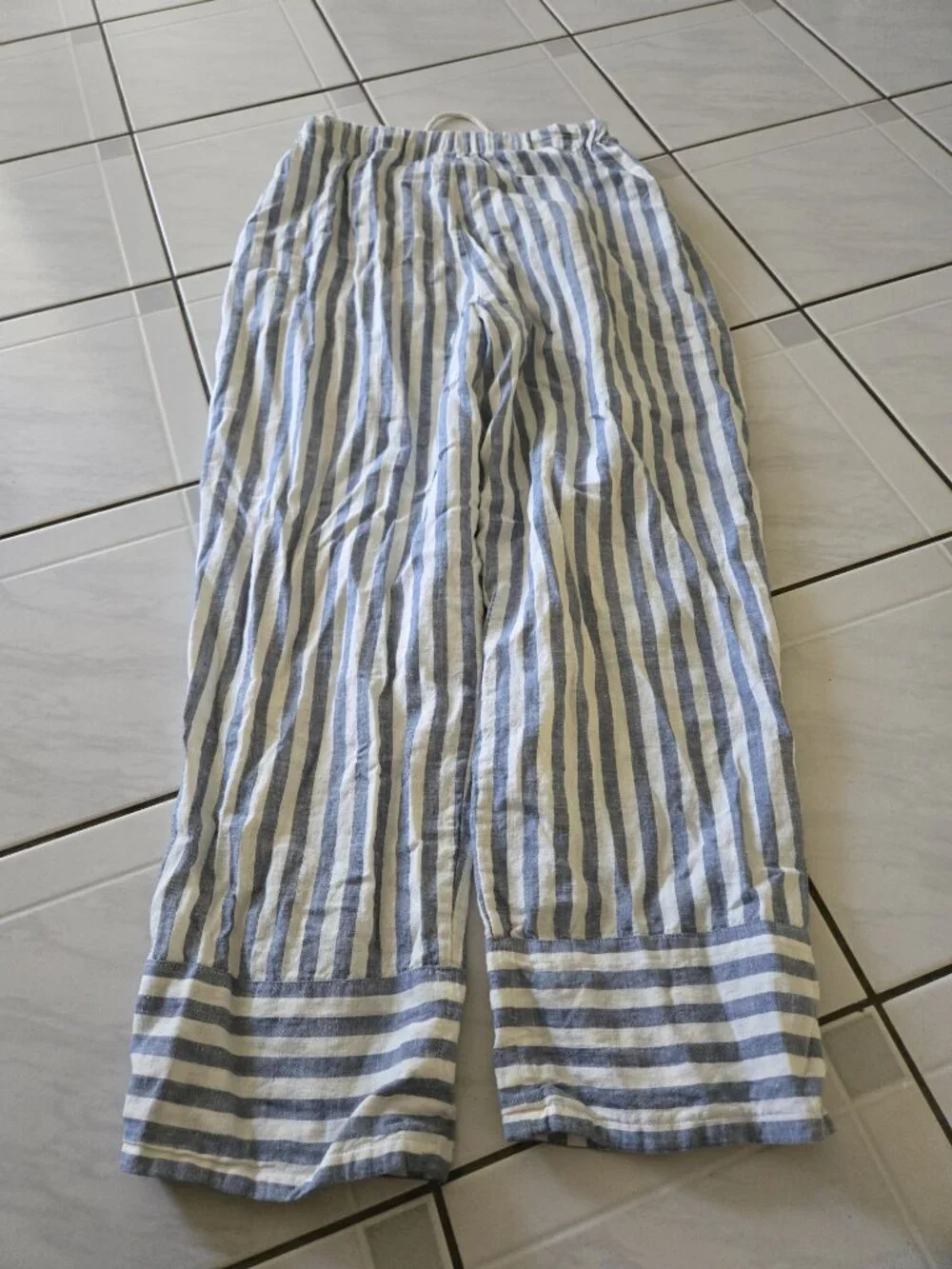 Faherty Pacific Beach Pants Blue Lucy Stripe XS - Picture 5 of 5